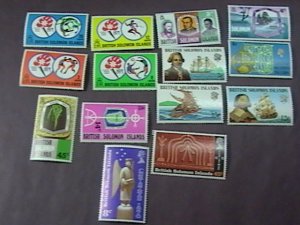 SOLOMON ISLANDS # 212-225 -MINT/NEVER HINGED-- 4 COMPLETE SETS-------1970-71