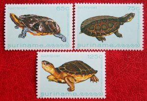 SURINAME 1982 Turtle Airmail MNH Scott# C98-C100