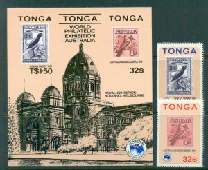 Tonga 1984 AUSIPEX + MS MUH lot81499