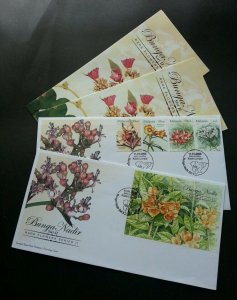 Rare Flowers Series II Malaysia 2005 Plants Leaf Flora Tree (FDC pair) *toning