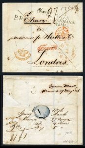 Austria 1846 registered wrapper to London Very colourful