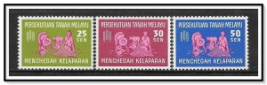 Malaya #111-113 Freedom From Hunger Set MNH