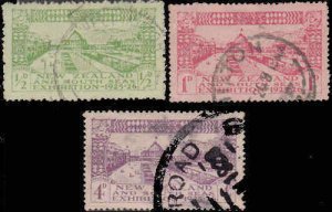 New Zealand 1925 Dunedin Exhibition Set, #179-181 Used