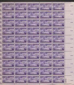 US #1076 Mint Sheet NY Coliseum 