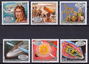 Central African Republic 1985 Sc#779/784 HALLEY'S COMET Set (6) Perf.MNH