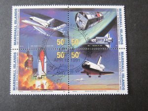 Marshall Island 1991 394a space set FU