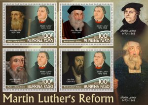 Stamps.Martin Luther 2022 year 1+1 sheets perforated NEW