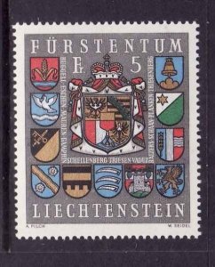 Liechtenstein-Sc#533-unused NH set-Arms of Liechtenstein-