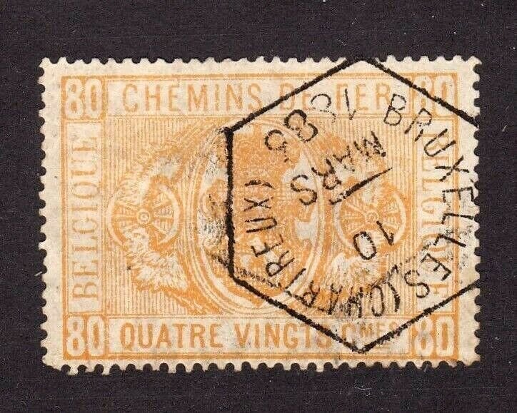 Belgium stamp #Q5, used, nice cancel,   CV $57.50