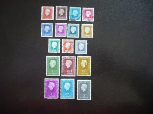 Stamps - Netherlands - Scott# 460-473 - Used Part Set of 17 Stamps