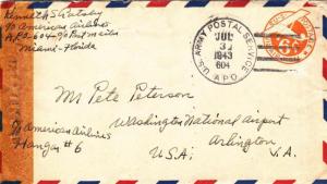 1943, APO 604, Natal, Brazil to Washington, DC, See Remark (M3076)