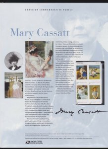 US USPS American Commemorative Stamp Panel #691 (37c) Mary Cassatt  #3804-07