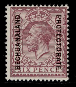 BECHUANALAND PROTECTORATE GV SG97, 6d purple, NH MINT. Cat £50.