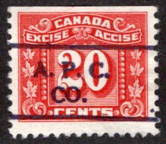 van Dam FX77, A.P.C.Co (Arrco Playing Card Co.) precancel, Canada