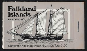 Falkland Islands SB5 Booklet - Fairy Cover MNH Ships