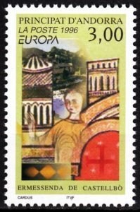 ANDORRA FRENCH 1996 EUROPA: Famous Women. De Castellbo, Co-Princess. Single, MNH