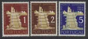 PORTUGAL SG1246/8 1964 CENTENARY OF SAMEIRO SHRINE MNH