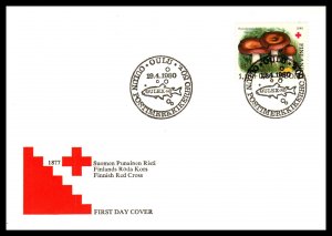 Finland B221-B223 Mushrooms Set of Three U/A FDC