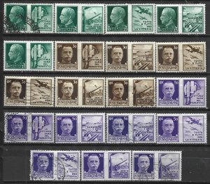 COLLECTION LOT 14634 ITALY #427-38 19 MNH/USED STAMPS 1942 CV+$20