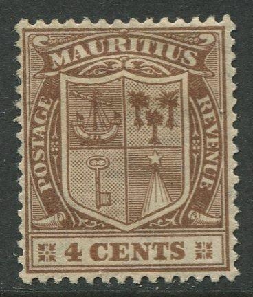 STAMP STATION PERTH Mauritius #167 Coat of Arms MH Wmk 4 1925 CV$2.50