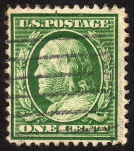 1910, US 1c, Franklin, Used, Sc 374