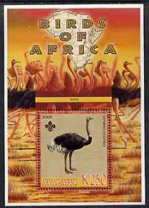 MALAWI - 2005 - African Birds, Ostrich - Perf Min Sheet -MNH-Private Issue