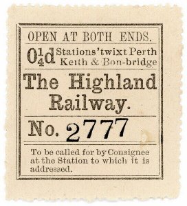 (I.B) The Highland Railway : Newspaper Parcel ½d