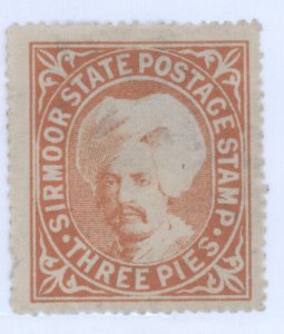 India- Feudatory States, Sirmoor, Scott #3, MH
