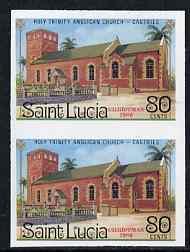 St Lucia 1986 Holy Trinity Church 80c (Christmas) imperf ...