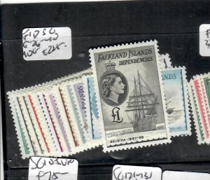 FALKLAND ISLANDS DEPENDENCIES QEII  SET   SG G26-40    MOG  P0615H