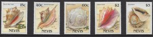 Nevis #560-4 MNH set,  various sea shells, issued 1988