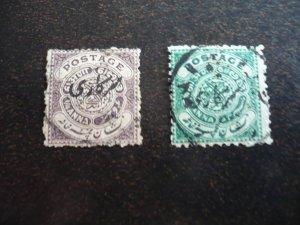 Stamps - India Hyderabad - Scott# O39-O40 - Used Part Set of 2 Stamps