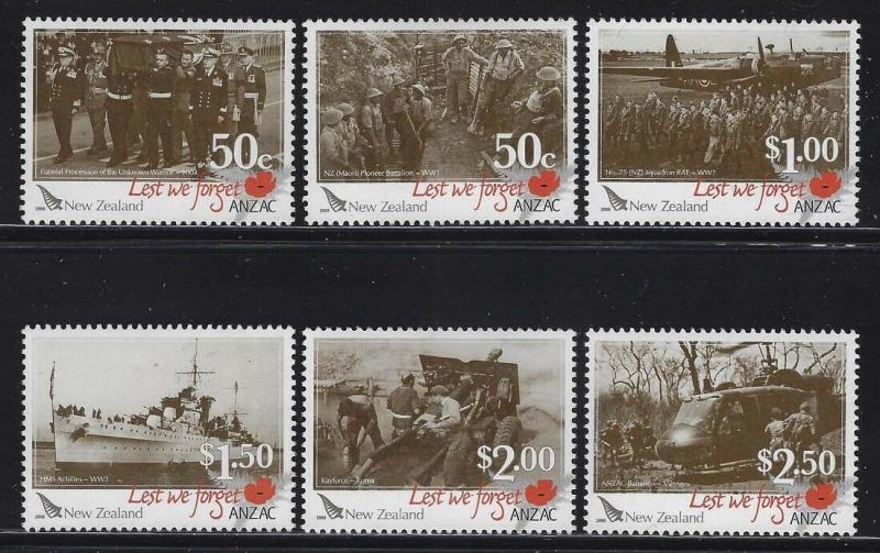 New Zealand 2009 ANZAC set Sc# 2244-49 NH