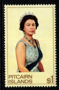 PITCAIRN ISLANDS SG106b 1974 $1 PORTRAIT OF QEII MNH