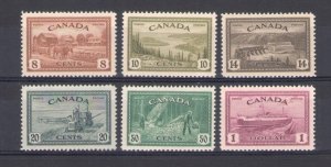 1946-47 CANADA - Stanley Gibbons # 401/406 - MNH**