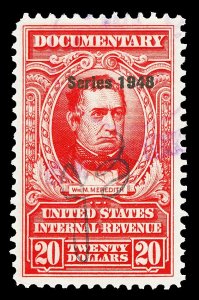 Scott R504 $20.00 1948 Dated Red Revenue Used VF Cat $18