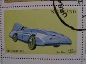 ​NAGALAND- 1972 WORLD FAMOUS CLASSIC CARS CTO- SHEET VF WITH FIRST DAY CANCEL