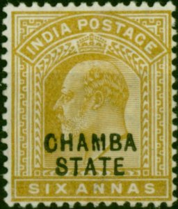 Chamba 1905 6a Olive-Bistre SG36 Fine MM