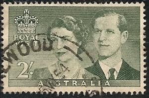 AUSTRALIA  269 USED 1954 2sh Royal Visit