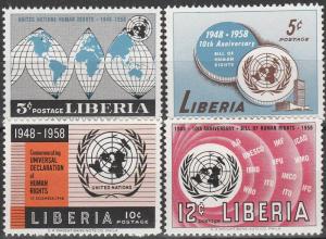 Liberia #379-82  MNH  (K1801L)