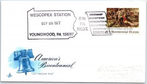 US SPECIAL EVENT COVER 8th PENNSYLVANIA REGIMENT REMEMBERED AT WESCOPEX 1977