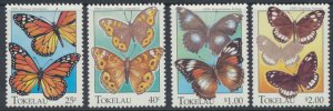 Tokelau Islands  SC# 213-216  MNH Butterflies   see details & scans    