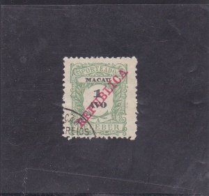 MACAU POATAGE DUE AF # 13   (1911)