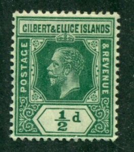 Gilbert & Ellis Islands 1921 #27 MH SCV(2022)=$4.00