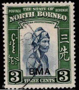 North Borneo Scott 210 Murut stamp BMA overprint