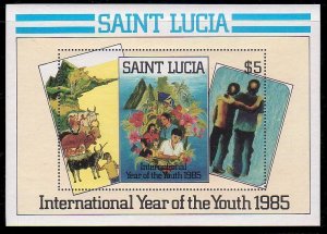 Saint Lucia 795 Year of the Youth MNH Souvenir Sheet