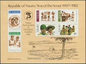 Nauru 1982 SG262 Scouts MS MNH