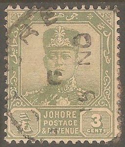 MALAYA JOHORE Sc# 104 USED F Sultan Ibrahim