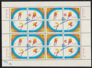 China 3rd Asian Winter Games Full Sheet 1996 MNH SC#2643-2646 SG#4068-4071