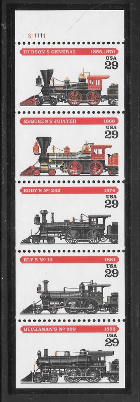 #2843-2847a MNH Complete Booklet Pane.